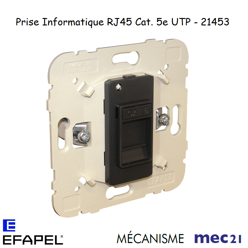 Mécanisme Prise informatique RJ45 Cat. 5e UTP