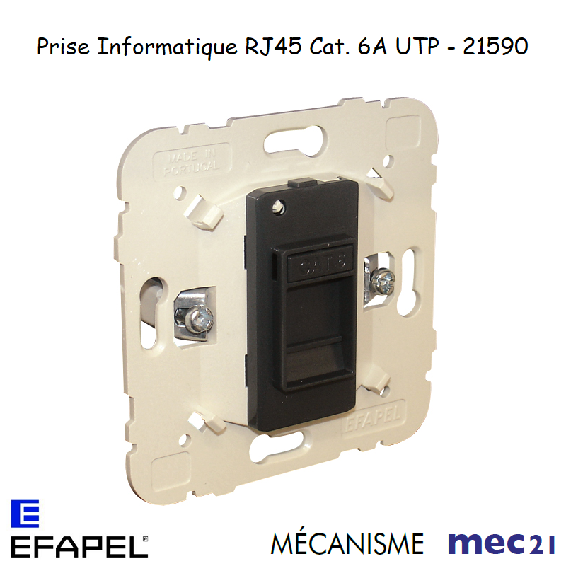 Mécanisme de Prise Informatique RJ45 Cat. 6A UTP