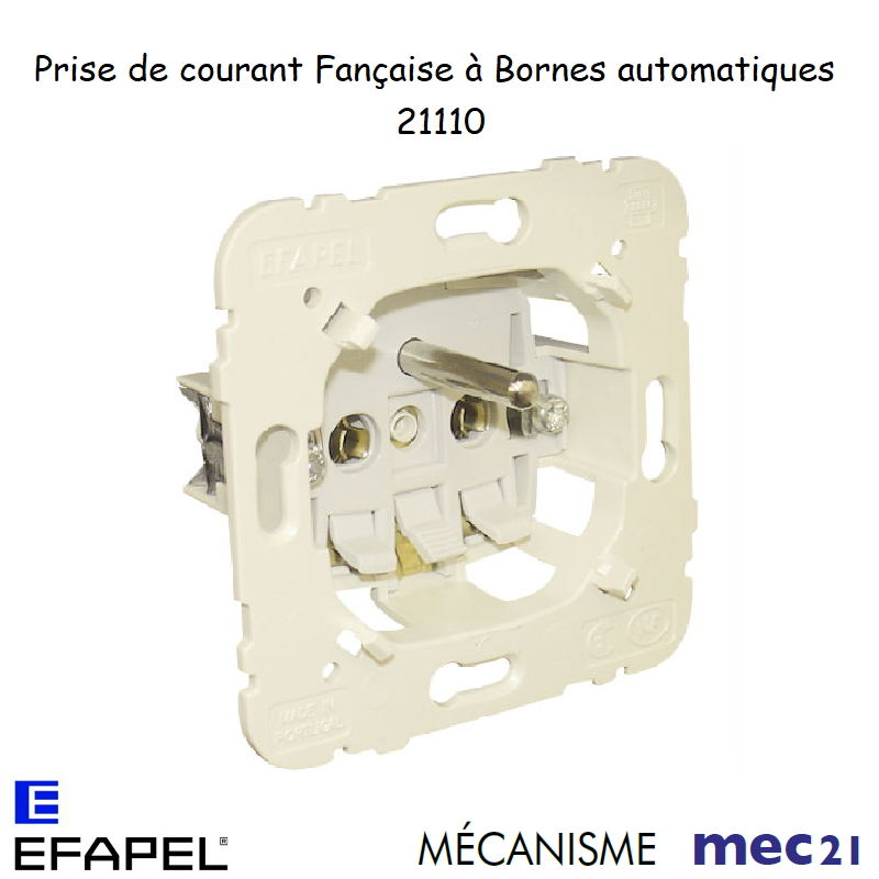 Mécanisme de Prise de courant Française 2P+T