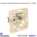 Mécanisme de Prise de courant Française - Connexion par Vis