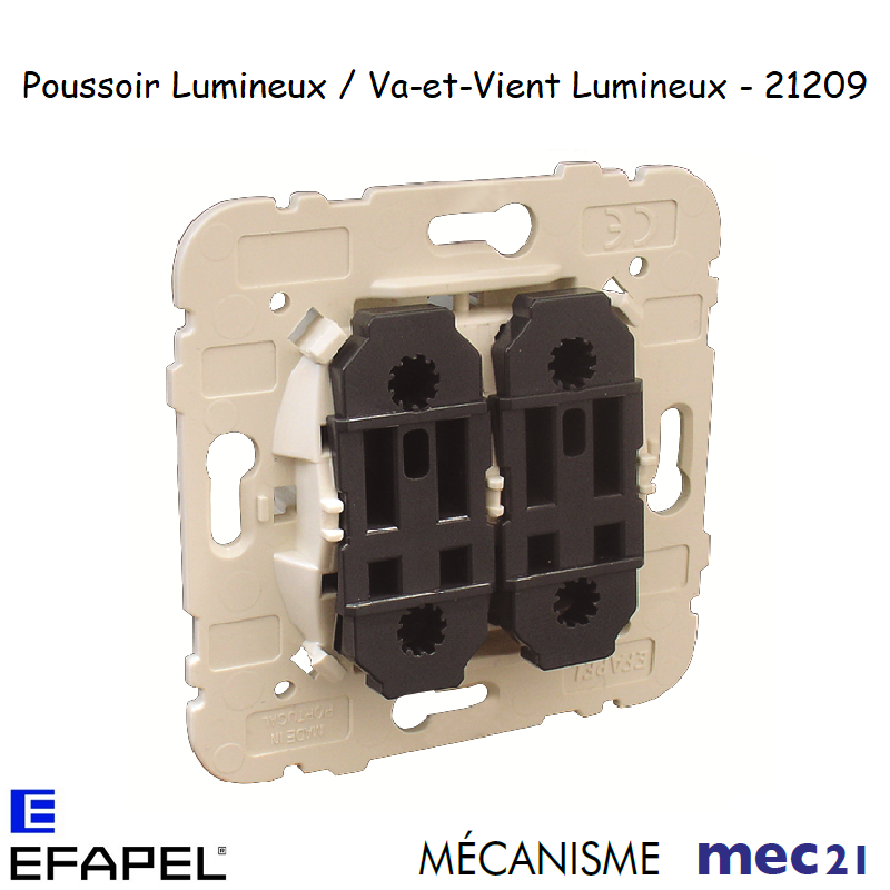 Mécanisme Poussoir à Bascule Lumineux / Va-et-Vient Lumineux