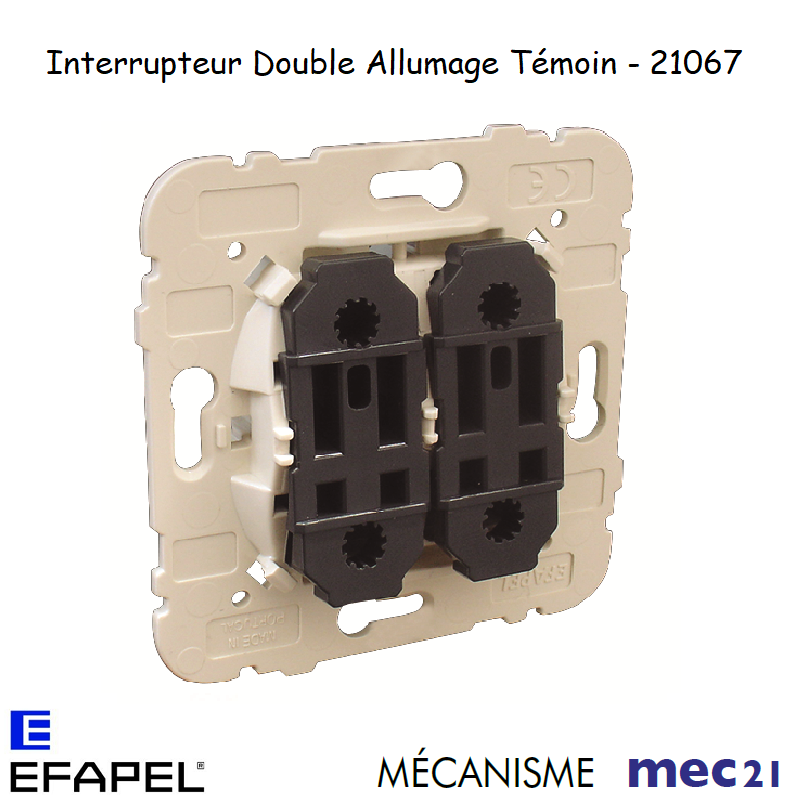 Mécanisme Interrupteur Double Unipolaire Témoin