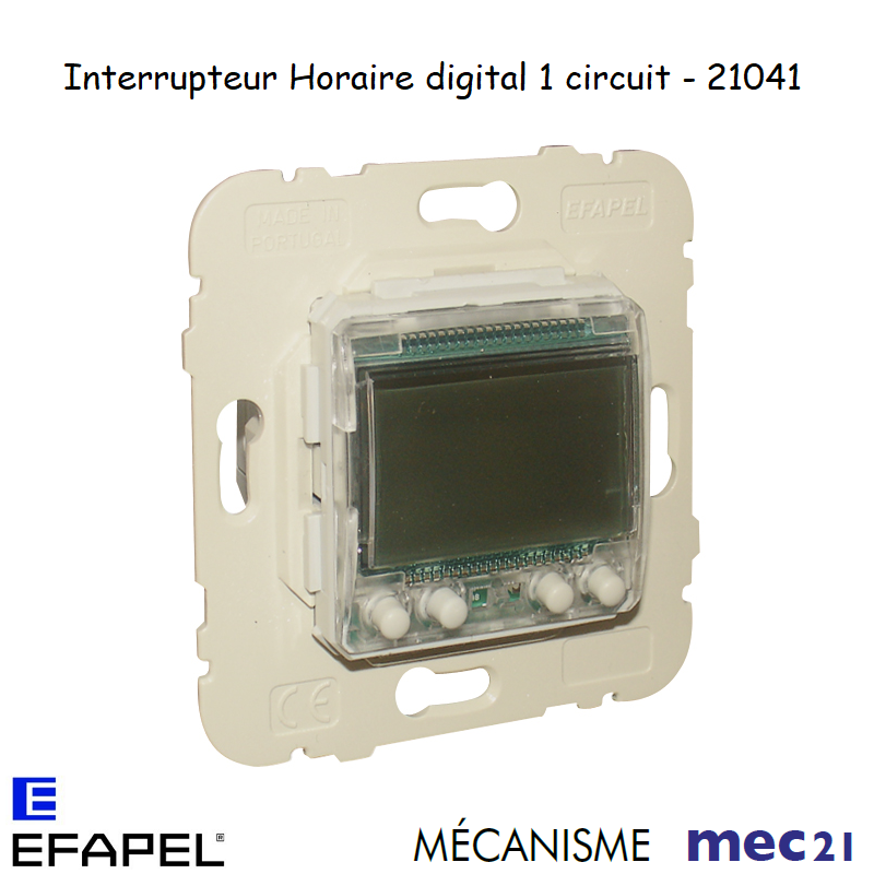 Mécanisme Interrupteur Horaire Digital - 1 Circuit