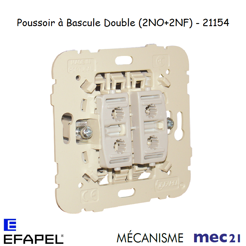 Mécanisme Poussoir Double (2NO + 2NF)
