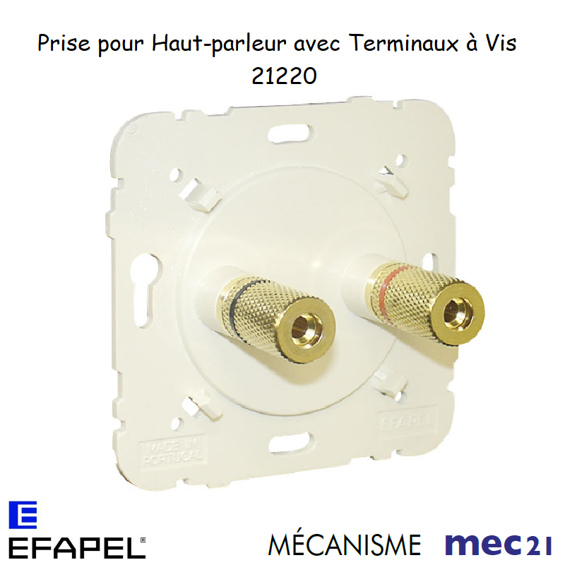Mécanisme pour Prise Haut-parleur avec Terminaux à vis