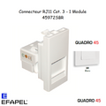 Module avec connecteur RJ11 Cat.3 Q45 - BLANC
