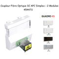 Module Coupleur Fibre Optique SC APC Simplex Quadro 45 - 2 Modules