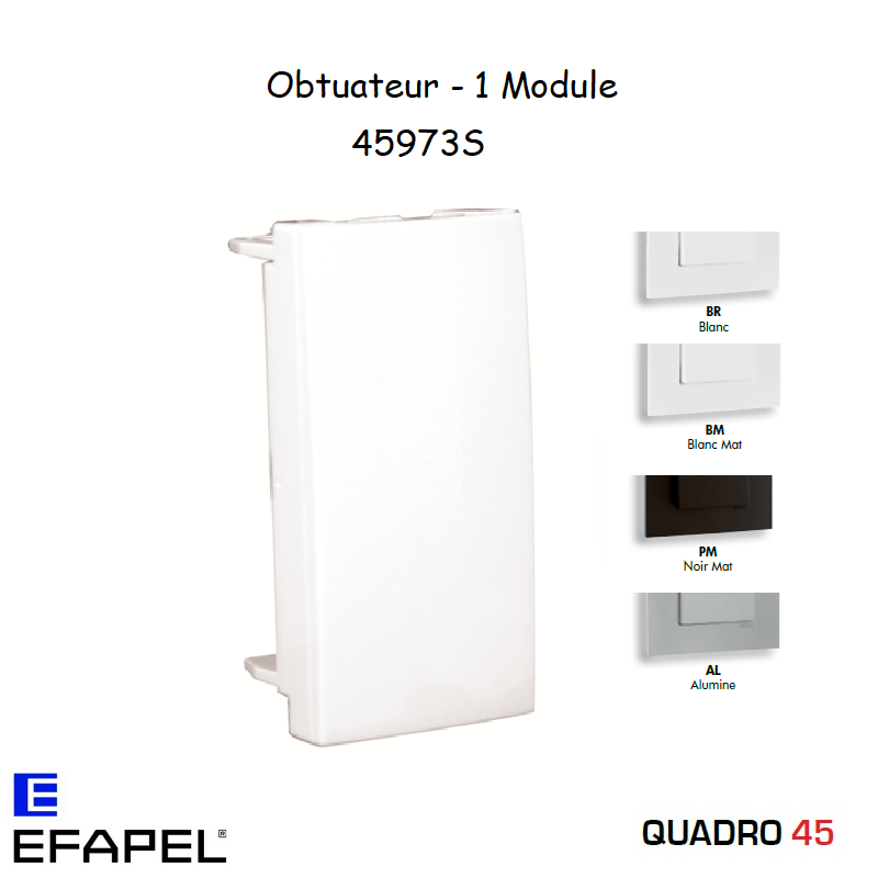 Obturateur QUADRO 45 - 1 module