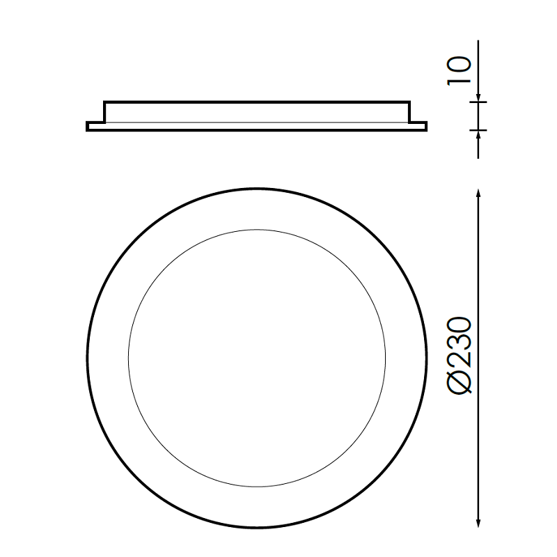 Downlight Ultra Fin BRENO PC - 18W - 4000 kelvin - GRIS