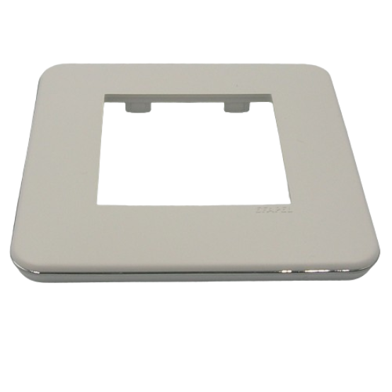Plaque LATINA CROMA Matrice Européenne - BLANC MAT / CHROME