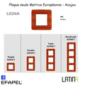 Plaque LATINA LIGNA Matrice Européenne - ACAJOU