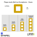 Plaque LATINA LYRA Matrice Européenne - Jaune