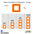 Plaque LATINA LYRA Matrice Européenne - ORANGE