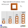 Plaque LATINA METALLUM Matrice Européenne - CUIVRE