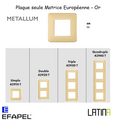 Plaque LATINA METALLUM Matrice Européenne - OR