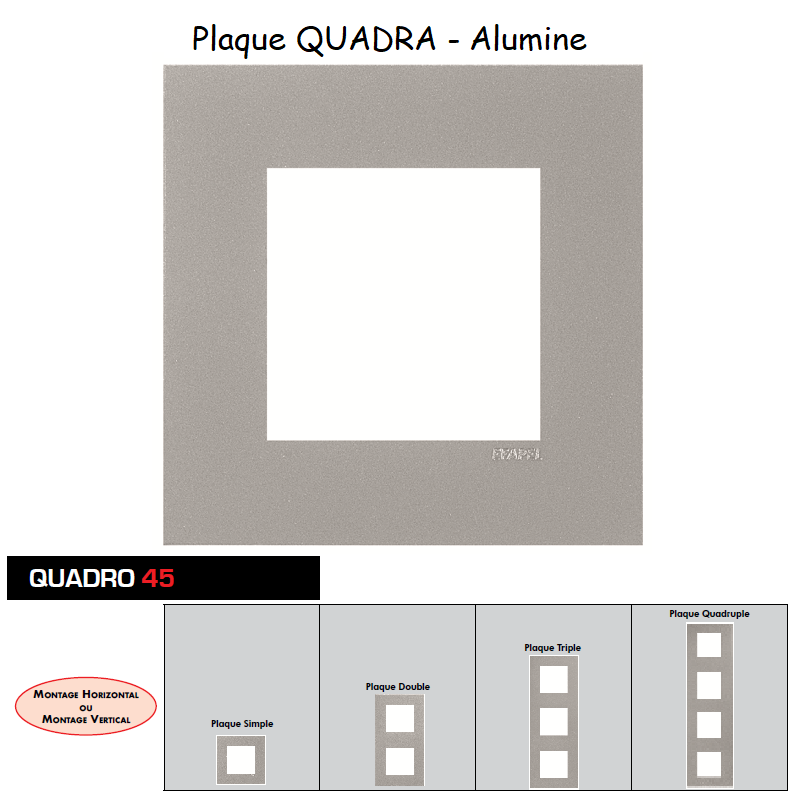Plaque QUADRA Alumine