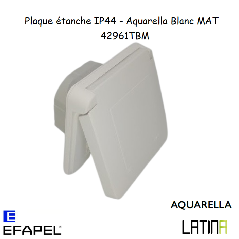 Plaque étanche IP44 LATINA - BLANC MAT