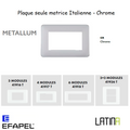 Plaque LATINA METALLUM Matrice Italienne 3 à 6 Modules - CHROME