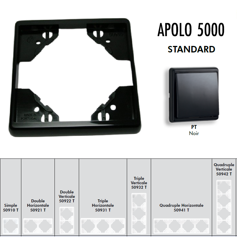 Plaque APOLO5000 Standard - Noir