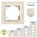 Plaque Animato Ivoire/Ivoire LOGUS90