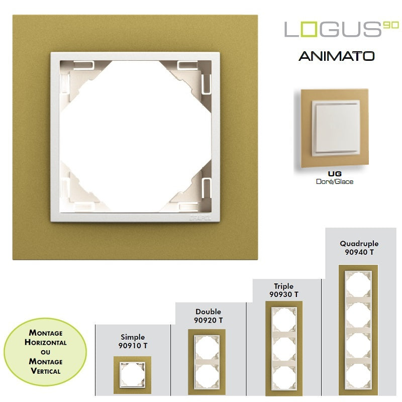 Plaque Animato Doré/Glace LOGUS90