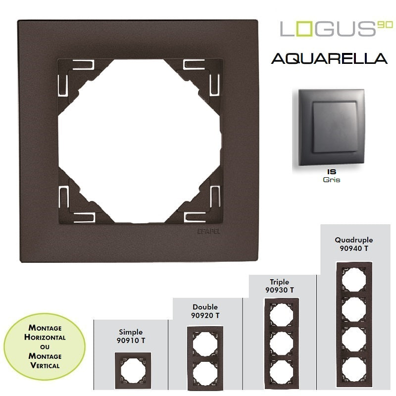 Plaque Aquarella Gris LOGUS90