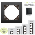 Plaque Aquarella Noir MAT LOGUS90