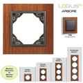 Plaque Bois LOGUS90 ARBORE - Acajou/Gris