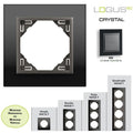 Plaque Verre LOGUS90 - Crystal Noir/Gris