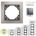 Plaque LOGUS90 METALLO - Chrome/Gris