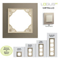 Plaque LOGUS90 METALLO - Titane/Perle