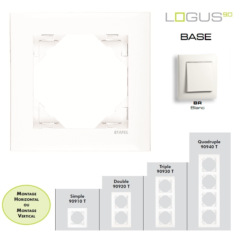 Plaque Base Blanche LOGUS90