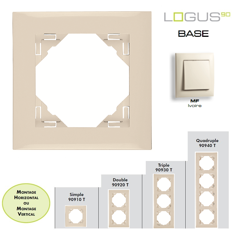 Plaque Base Ivoire LOGUS90