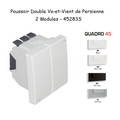 Poussoir Double/Va-et-Vient de Persienne - 2 Modules Quadro45
