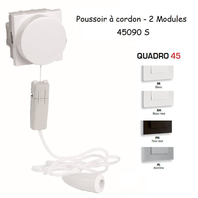 Poussoir à cordon (NO+NF) - 2 Modules MEC Q45