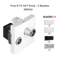 Prise R-TV-SAT Etoile - 2 Modules QUADRO 45