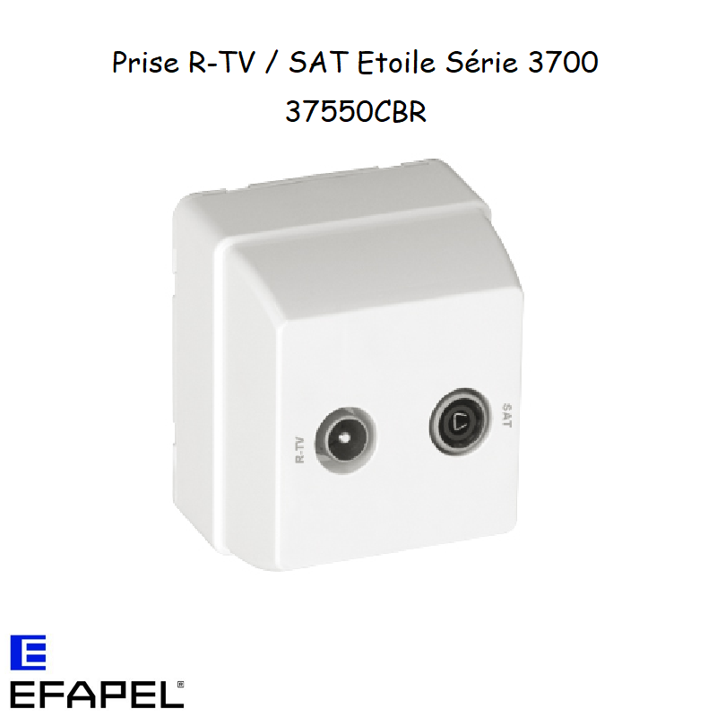 Prise Antenne R TV - SAT Etoile - En saillie