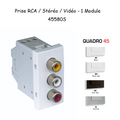 Prise RCA / Vidéo / Stéréo - 1 Module QUADRO 45