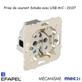 Mécanisme de Prise de courant Schuko avec USB