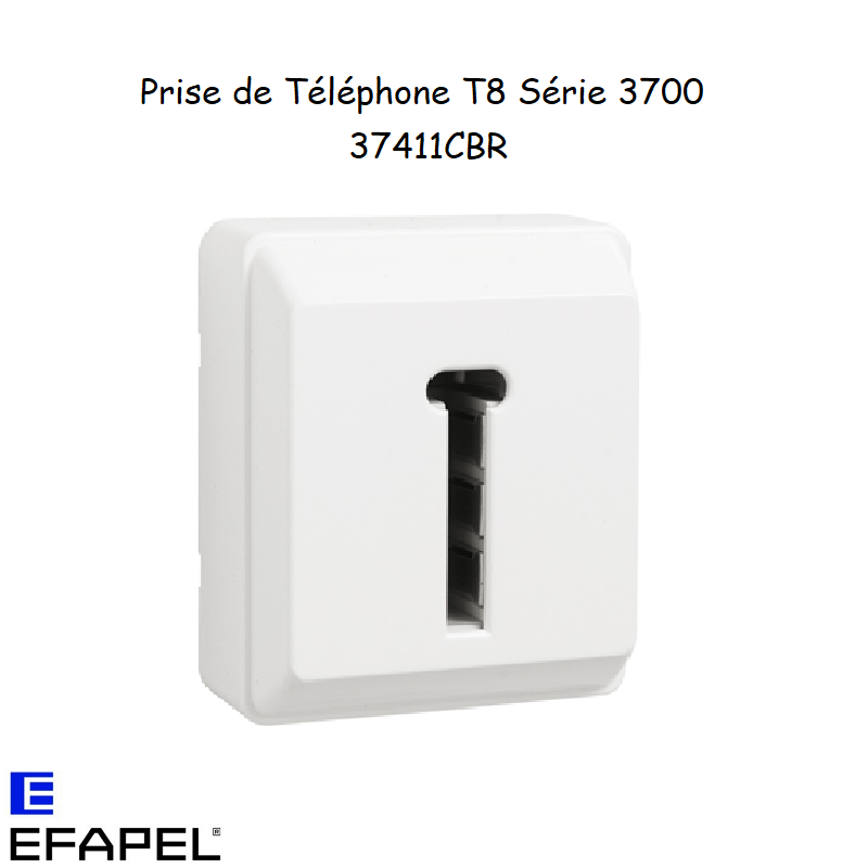 Prise de Téléphone Française T8 en saillie - Série 3700