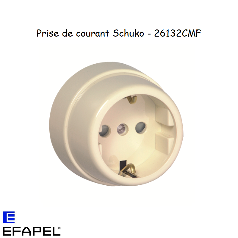 Prise de courant Schuko avec protection modèle Vintage