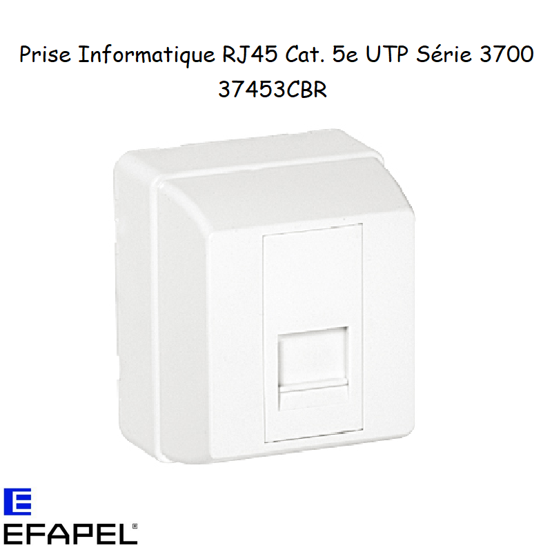 Prise Informatique RJ45 Cat. 5e UTP en saillie