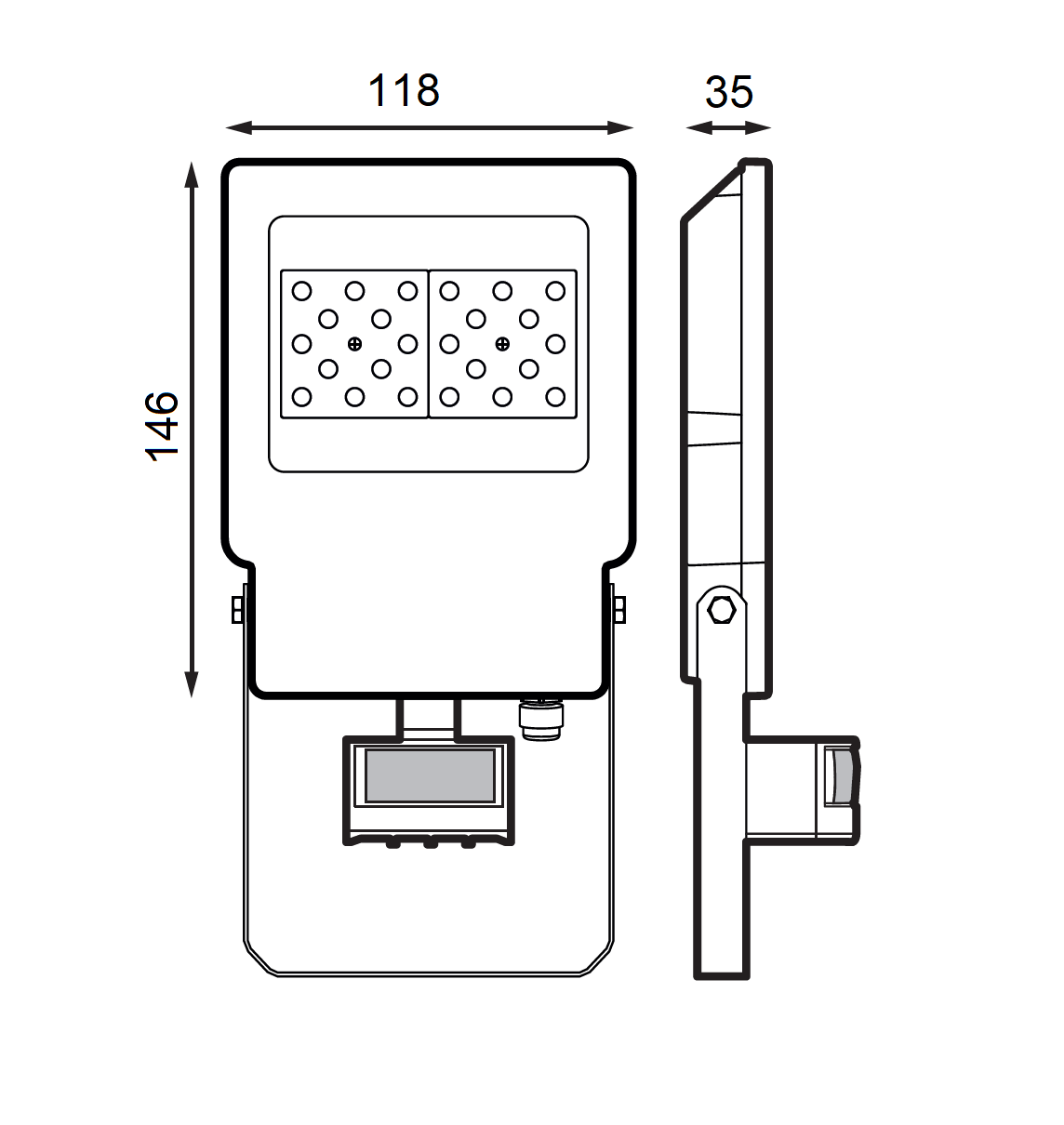 Projecteur LED Energy TECH Sensor 10W à détection automatique