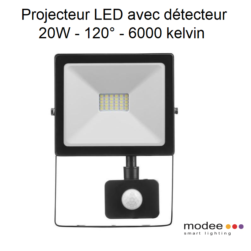 Projecteur LED Ultra Slim 20W avec Détecteur de mouvement