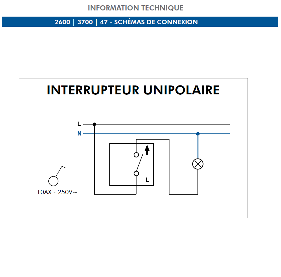 Interrupteur Unipolaire Vintage