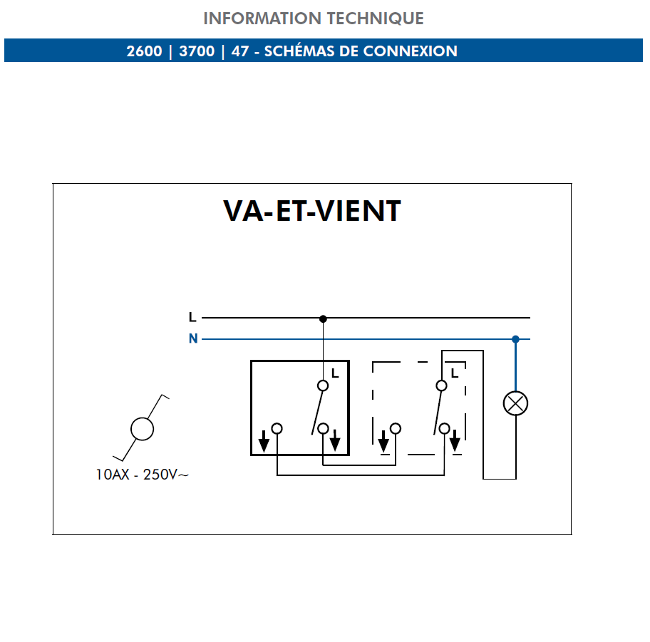 Interrupteur Va-et-Vient Vintage