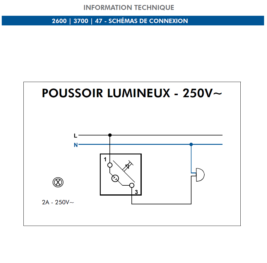Poussoir Lumineux Vintage