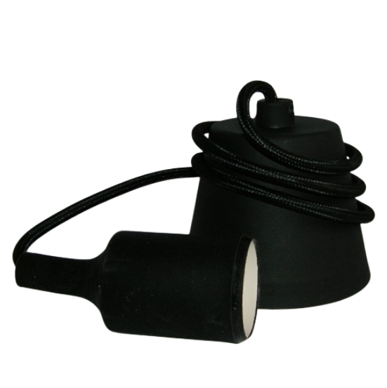 Suspension luminaire plastique Douille E27 - NOIR