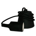 Suspension luminaire plastique Douille E27 - NOIR