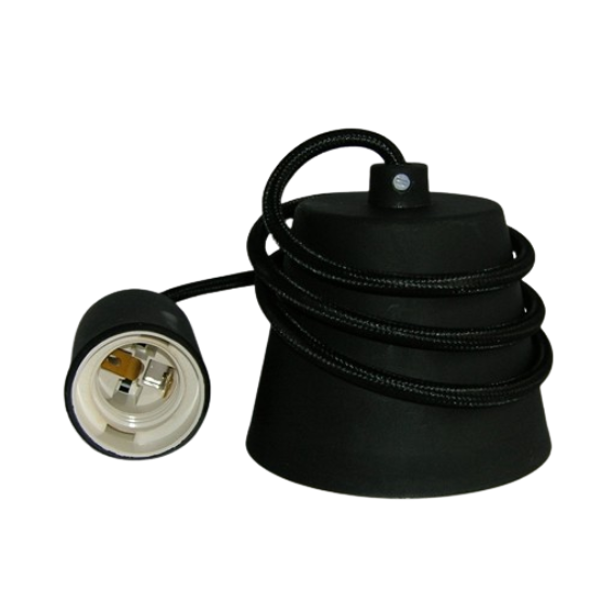 Suspension luminaire plastique Douille E27 - NOIR